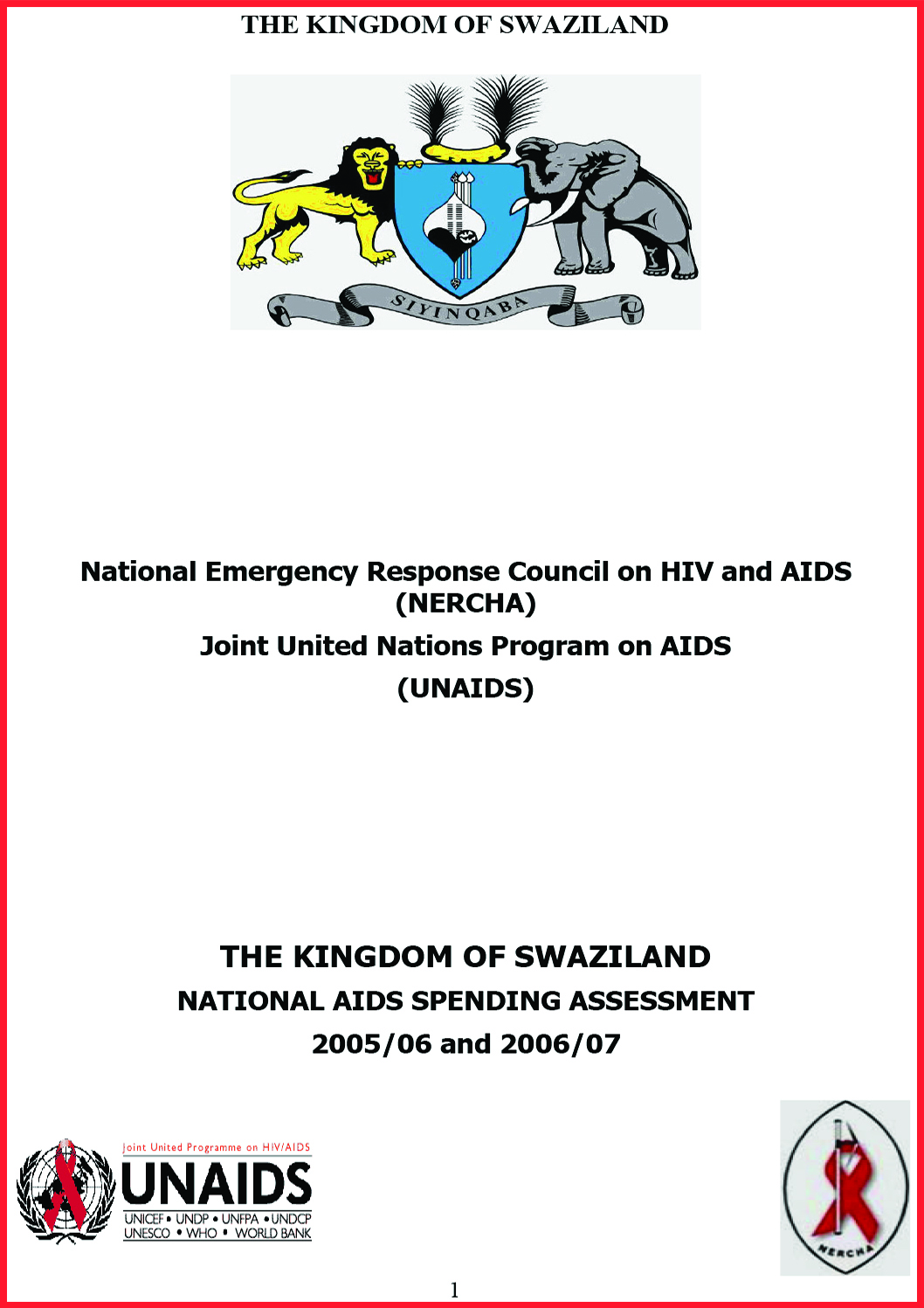 Swaziland National Aids Spending Assessment